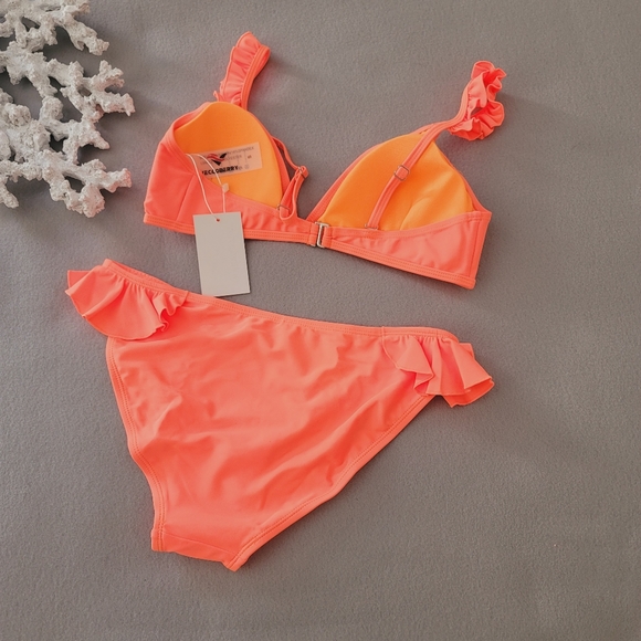 Veccoberry Women's Two Pieces Orange Bikini Size S - Picture 1 of 11